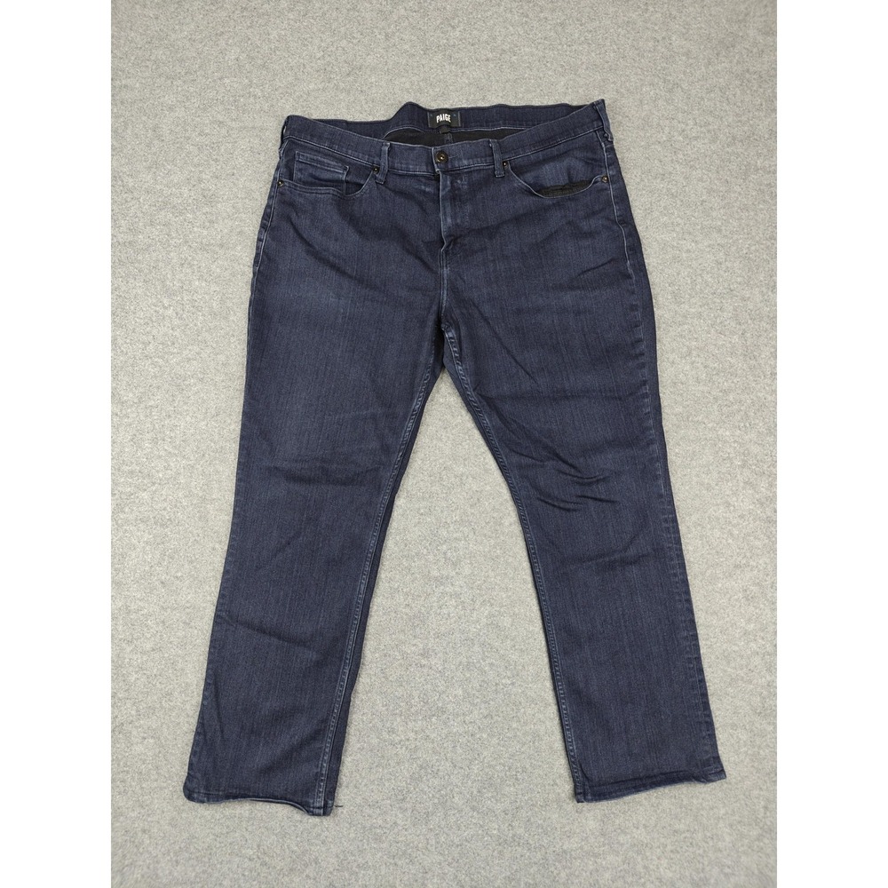 Paige Federal Jeans Mens 38x34 Blue Dark Wash Slim Straight Stretch‎ Denim